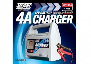 heavy duty 12v 4 amp battery charger car van marine
