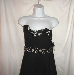 nwt lilly pulitzer black crystal dress 8