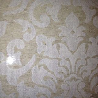 Tahari Home Tablecloth 60 X 108,Tan & Off white, Linen Blend, NIP