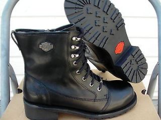   harley davidson boots black meg comfort boots size 8 us new in box
