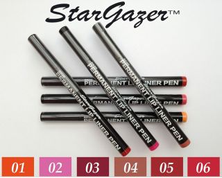 StarGazer Semi Permanent Lipliner Lip Liner Pen   All 6 Colours   NEW 