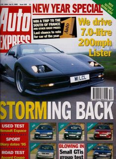 Auto Express Magazine #326 Lister Storm, Punto GT, Corsa GSi, 106 XSi 