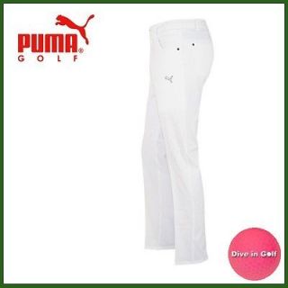 Puma Golf Pants White 32 / 32 Mens Solid 5 Pocket Tech New Arrival 
