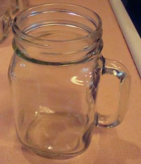vintage wedding clear mason jar 16oz drinking glass mug one