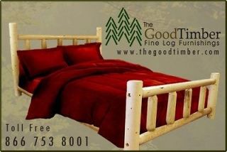 Pine Log Bed Only $219   Ships FREE & FAST   Rustic Cabin Beds 