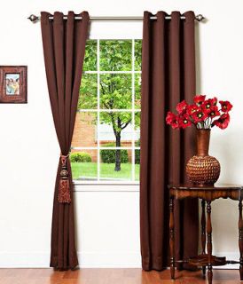 PANELS GROMMET BROWN WINDOW COVERING CURTAIN 40X84 NEW 17674