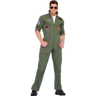 Top Gun Mens Flight Suit Adult Navy Naval Aviator Military Halloween 