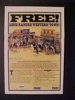 1982 ~OLD COWBOY WESTERN LONE RANGER TOWN TOY FIGURES PRINT AD~ORIG 