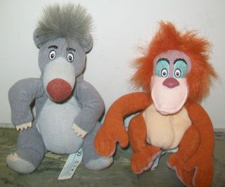 Disney Tarzan Louie? Orangutan & Baloo Bear Plush Bean Doll 5 lot