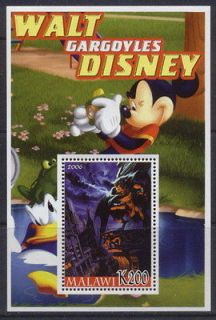 Disney Cartoons   Gargoyles Mint Stamp Souvenir Sheet M1036