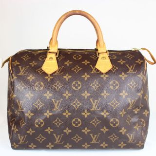 Authentic Louis Vuitton Monogram Brown Speedy30 Boston Hand Bag #9915