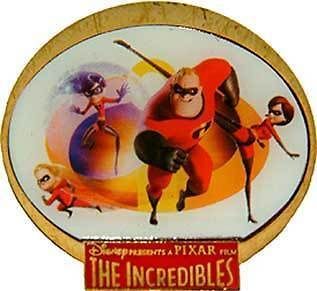 INCREDIBLES Family Oval Logo DVD PROMO Disney Pin
