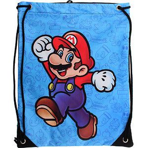 New Super Mario Cinch Bag Licensed Nintendo Mario Character Drawstring 