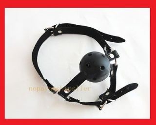   Mouth Ball Gag Breathable Head Harness Adjustable Unisex Restraint Toy
