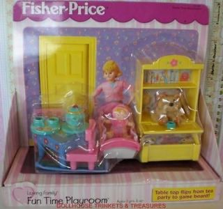 Fisher Price Loving Family Dollhouse 2000 Rare Fun Time Playroom New