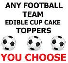 48x ANY CHAMPIONSHIP FOOTBALL TEAM Edible Cup Cake Toppers Decoration 