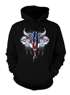bull skull american flag pride biker hoodie sweatshirts more options