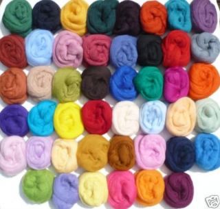 Wool roving $2.95 per ounce you choose colors and qty  felt spin soap 