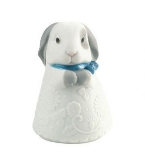 AUTHORIZED RETAILER Nao by Lladro Porcelain Figurine LITTLE BUNNY Blue 