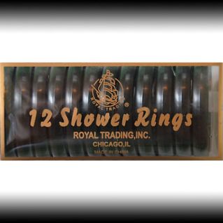 12 piece plastic shower curtain rings hooks black more options