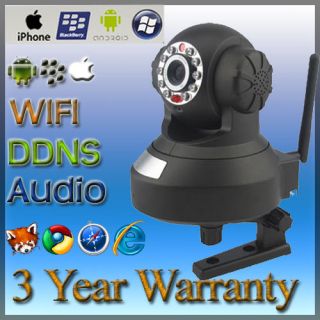   WiFi IP Network Camera 2 Audio 11 IR LED Night Vision Black Webcam