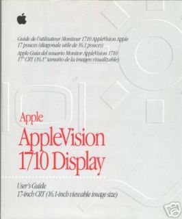 macintosh applevision 1710 display monito r manual 1995 from canada