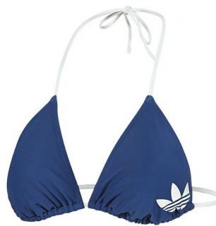 New Womens Adidas Originals BIKINI Top Blue Swimwear Bathing Suit 