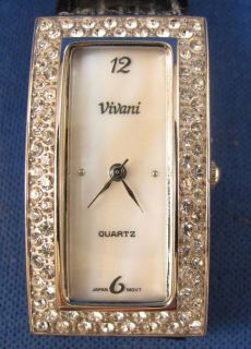 nice ladies vivani black rhinestone fashion quartz watch must l