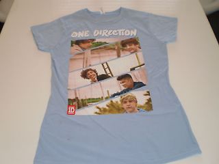 one direction light blue t shirt large new womens