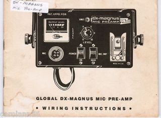 global manual dx magnus mic pre amp wiring inst time