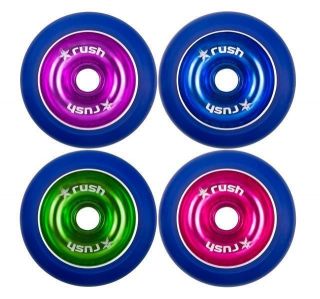 Rush BLUE PU 110mm Metal Core Scooter Wheel   4 Colours available
