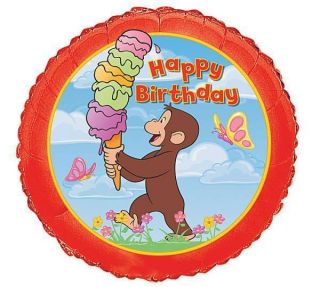 18 curious george ice cream birthday party balloon time left