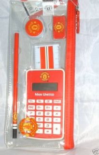 Manchester United Pencil Case (Clear)or (Fabric)Man Utd Gifts