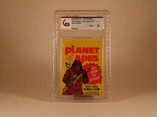 1974 PLANET OF THE APES UNOPENED WAX PACK GAI 9 ** MINT ** FREE 
