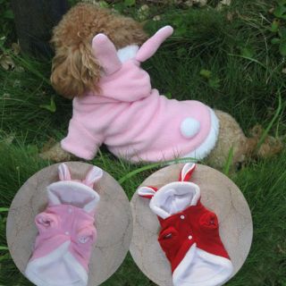   Fleece BUNNY Rabbit Dog Costumes Hoodie Coats Dog Clothes Pet Supplies