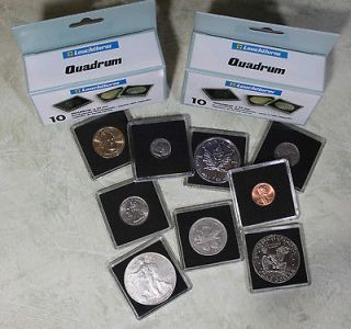   Coin Holders / Capsules US MORGAN & PEACE DOLLARS 38mm Quadrum