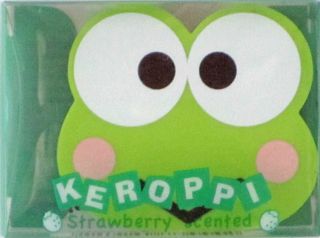 Sanrio Die Cut Keroppi (Hello Kitty) Strawberry Scented Eraser~KAWAII 