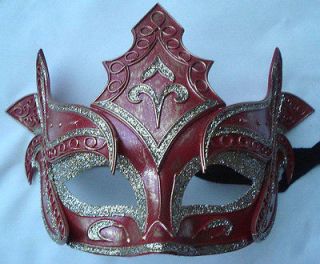 VENETIAN PRINCE Mens Antique Red Mask Costume Masquerade Halloween