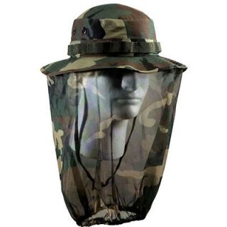   Boonie Hat Cap With Camouflage Mosquito Netting 