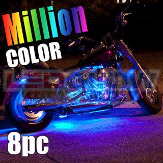8pc Advanced Million Color LED SMD Motorcycle Neon Light Kit