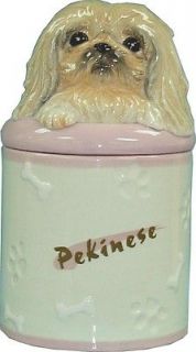 new pekinese collectible dog treat cookie jar container time left