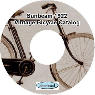 MARSTON SUNBEAM 1922 vintage bicycle and tricycle catalog on CD