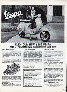 1964 Vespa Scooter $269 Ad Transmission Guaranteed For Life