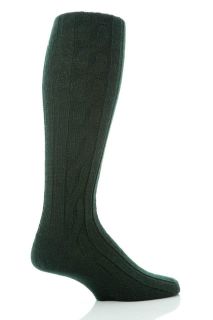 pr mens shetland wool long cable knit socks 4