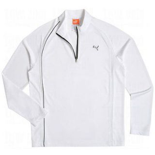   Mens Golf 1/4 Long Sleeve Performance Polo Shirt Top White XXL $75