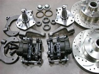 MUSTANG II FRONT 11 DRILLED SLOTTED CHEVY ROTORS DISC BRAKE KIT 2 