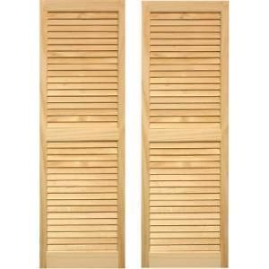 15 x55 Wood Louvered Shutter (Fixed)  DEFECTIVE SOLD AS IS