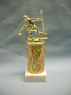 female curling trophy gold column award marble base time left