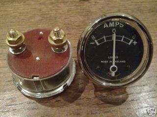 lucas ammeter for classic bikes black dial 1 3 4