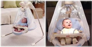 fisher price baby papasan starlight cradle swing new time left
